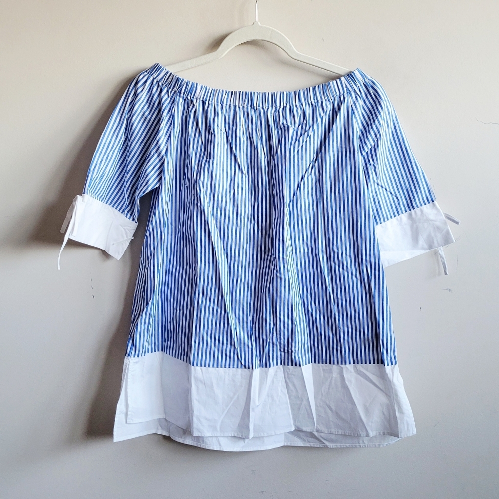 Ravel‎ USA Striped Off The Shoulder Blouse